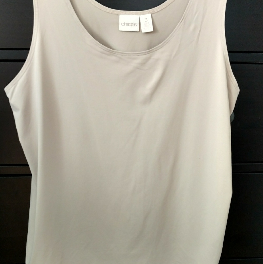 Chicos beige tank Size 3 Large